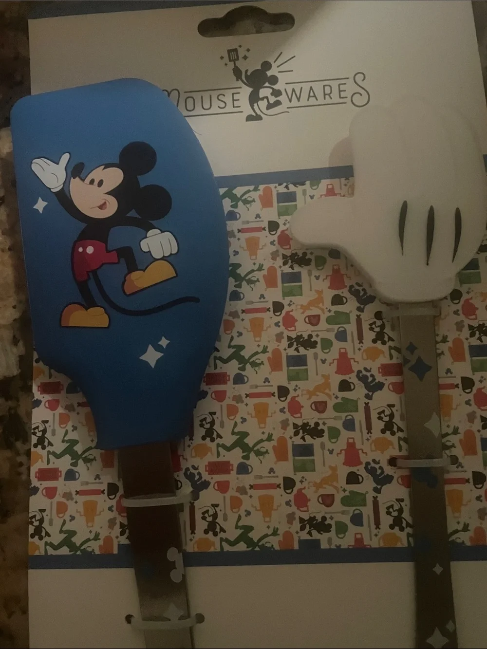 Disney Mickey Mouse Blue and White Silicone Kitchen Utensil Set